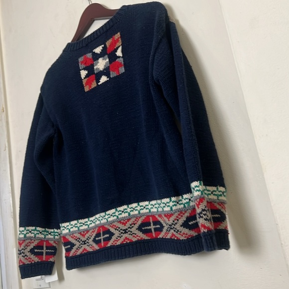 Crafty Double Sided Fair Isle  Patchwork Christmas Sweater by First Issue XS - Picture 5 of 11